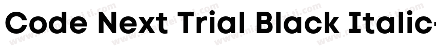 Code Next Trial Black Italic字体转换